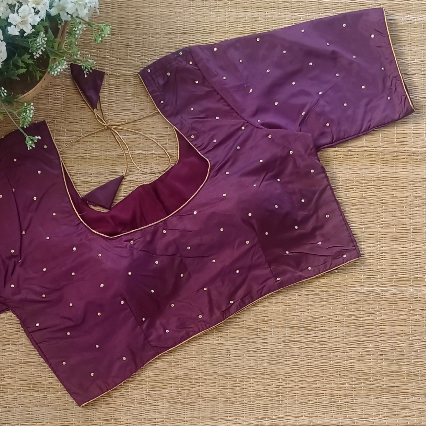 Classic Wine Semi Silk blouse