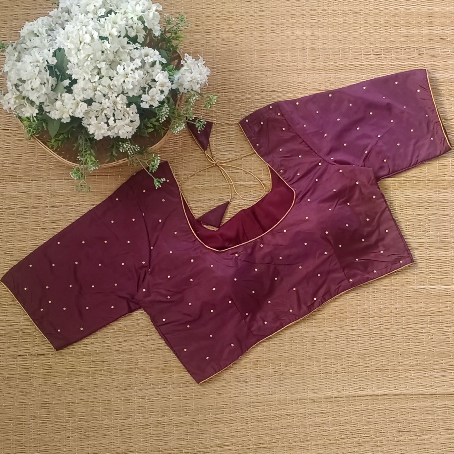 Classic Wine Semi Silk blouse