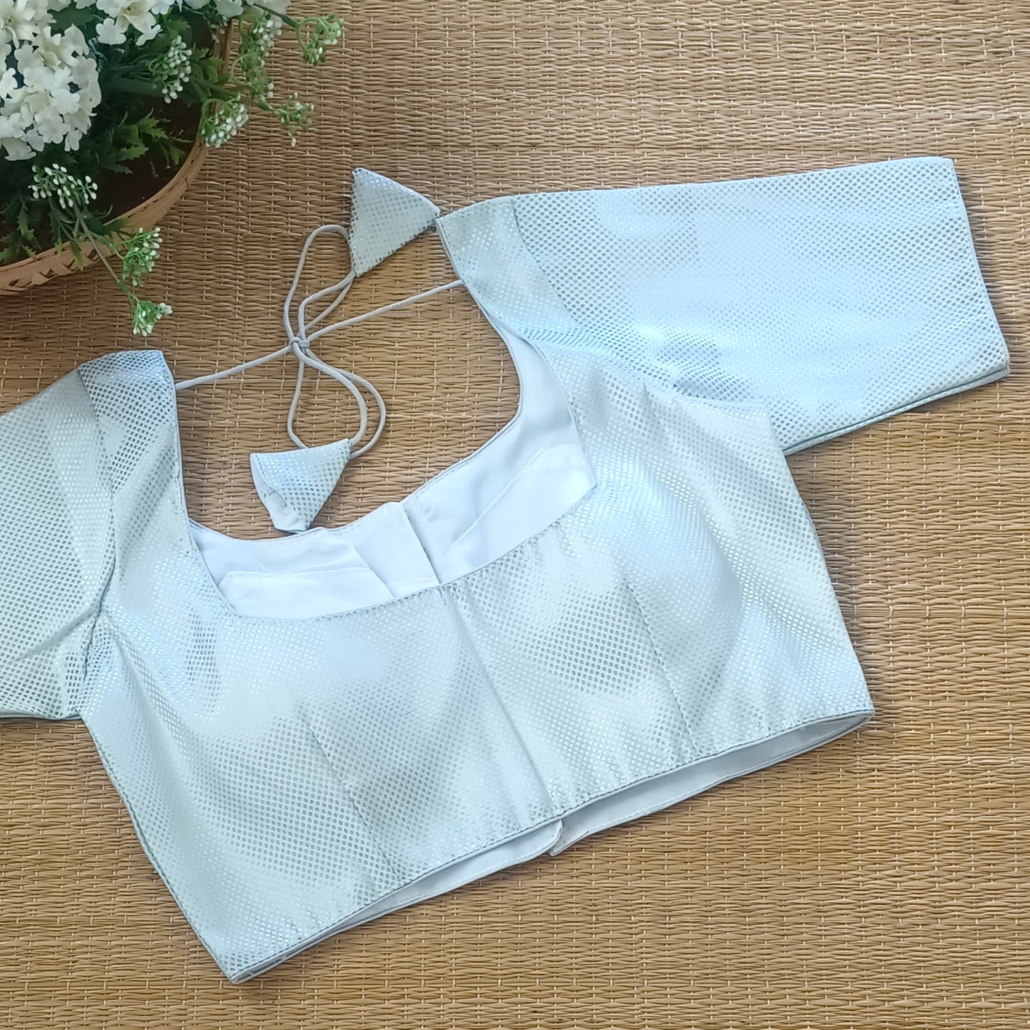 Classic Silver Brocade Blouse(assorted)