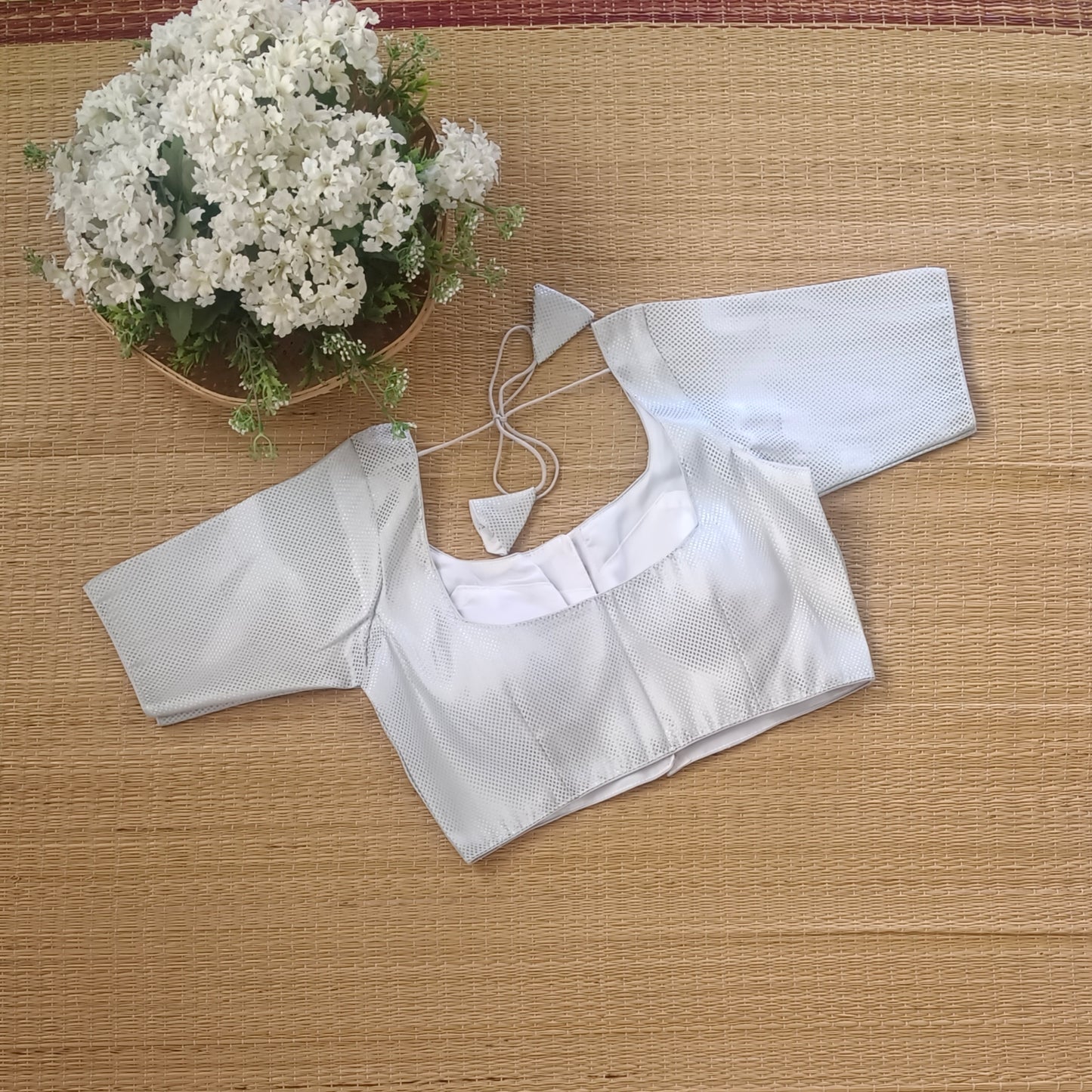 Classic Silver Brocade Blouse(assorted)