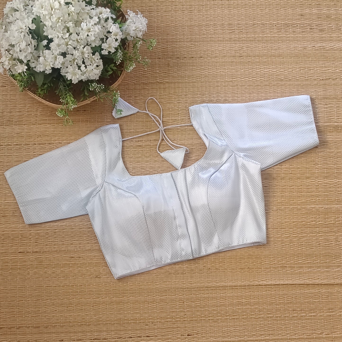 Classic Silver Brocade Blouse(assorted)