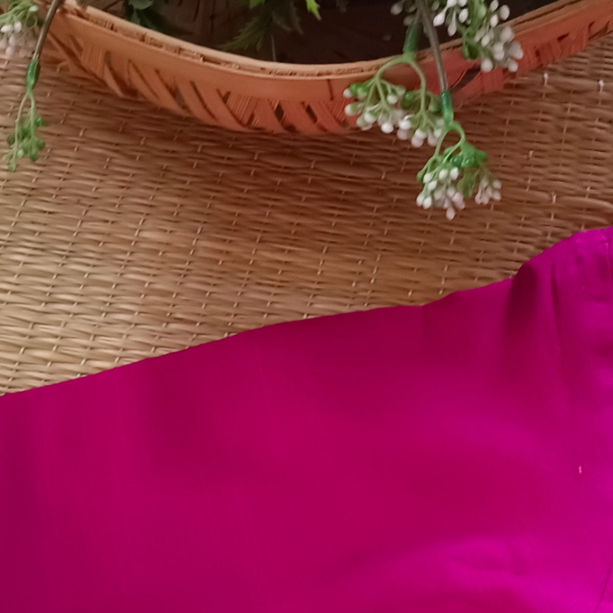 Classic Dark Pink plain flexi fit blouse