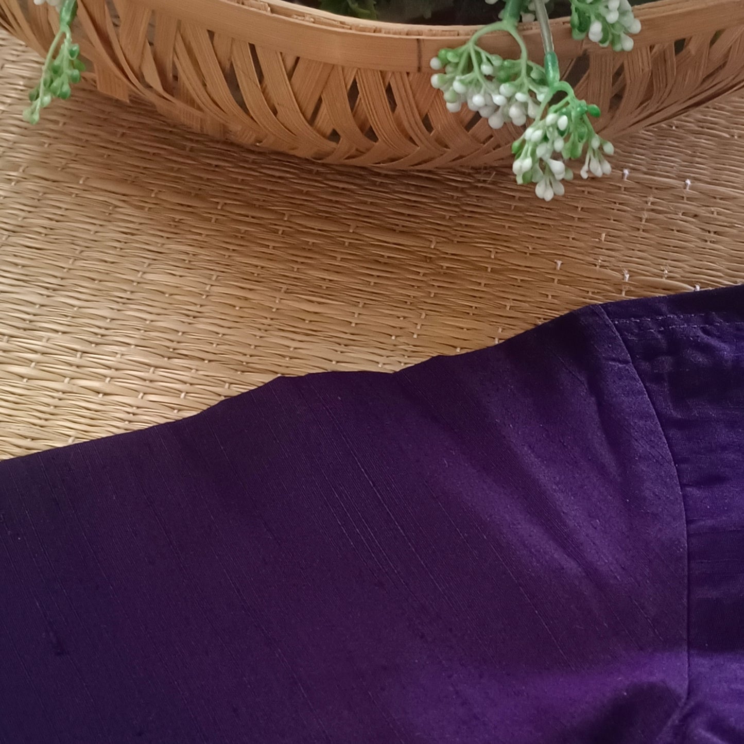 Classic Purplish Navy Blue plain flexi fit blouse