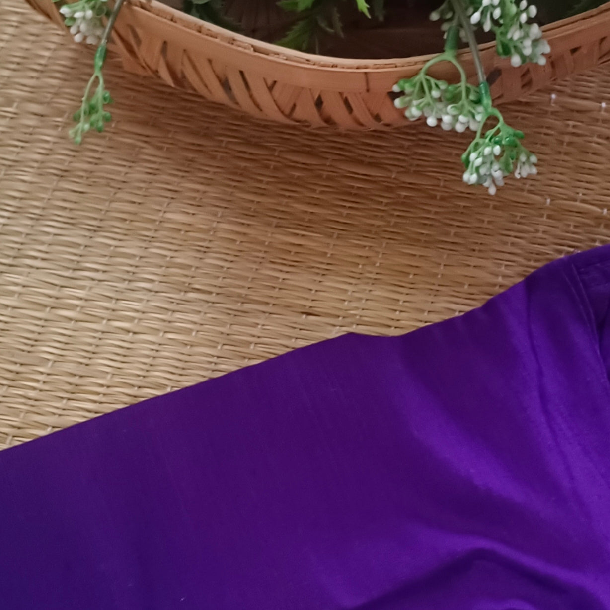 Classic purple 2 plain flexi fit blouse