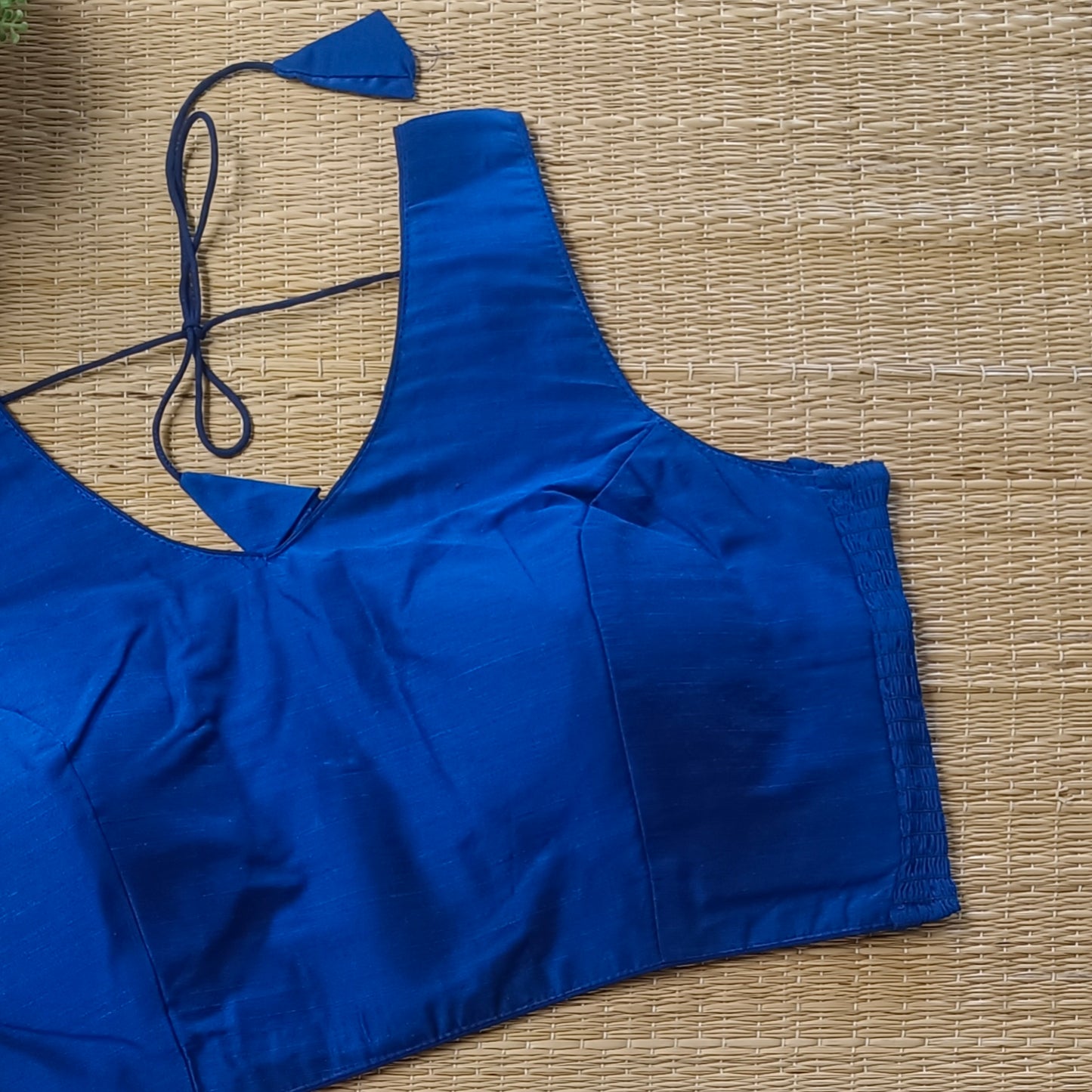 Dark royal blue plain flexifit blouse (attachable sleeves)