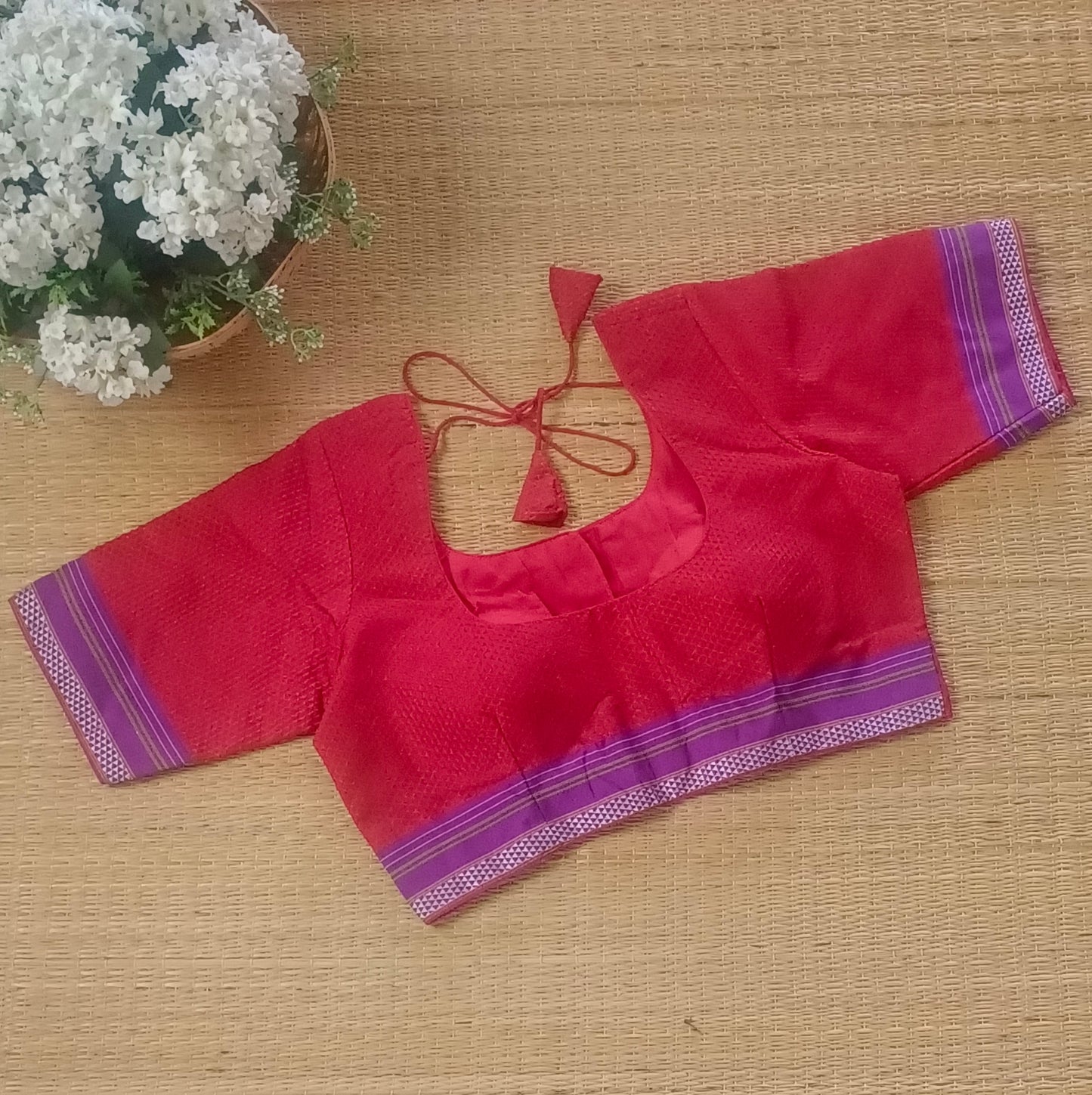 Red Kodiyal Cotton Blouse