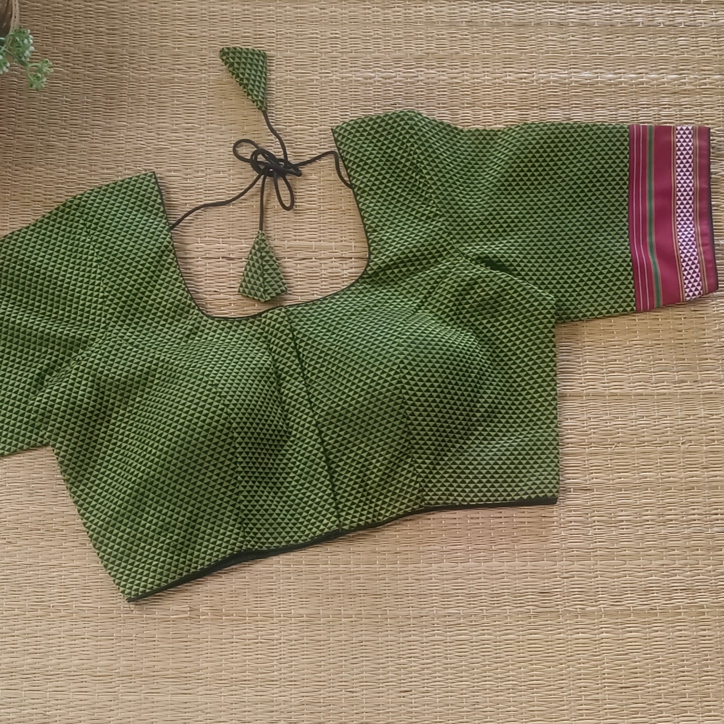 Mehendi Green Kodiyal Cotton Blouse