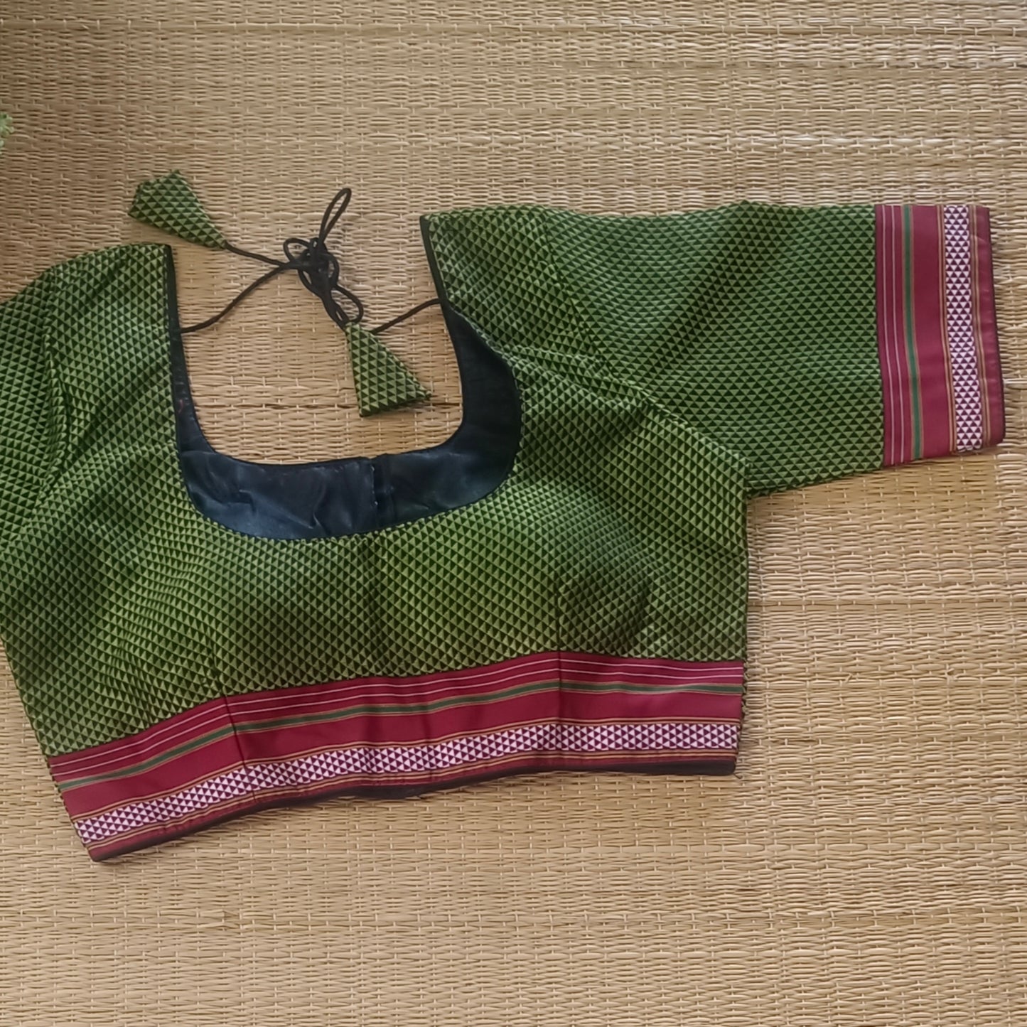 Mehendi Green Kodiyal Cotton Blouse