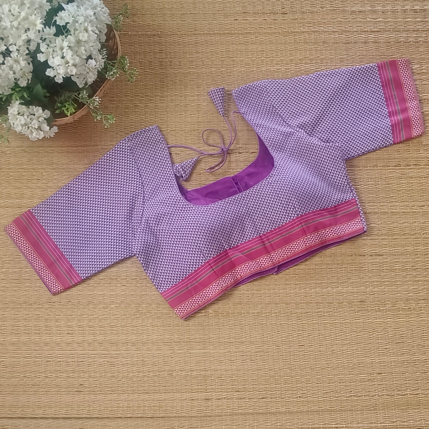 Lavender Kodiyal Cotton Blouse