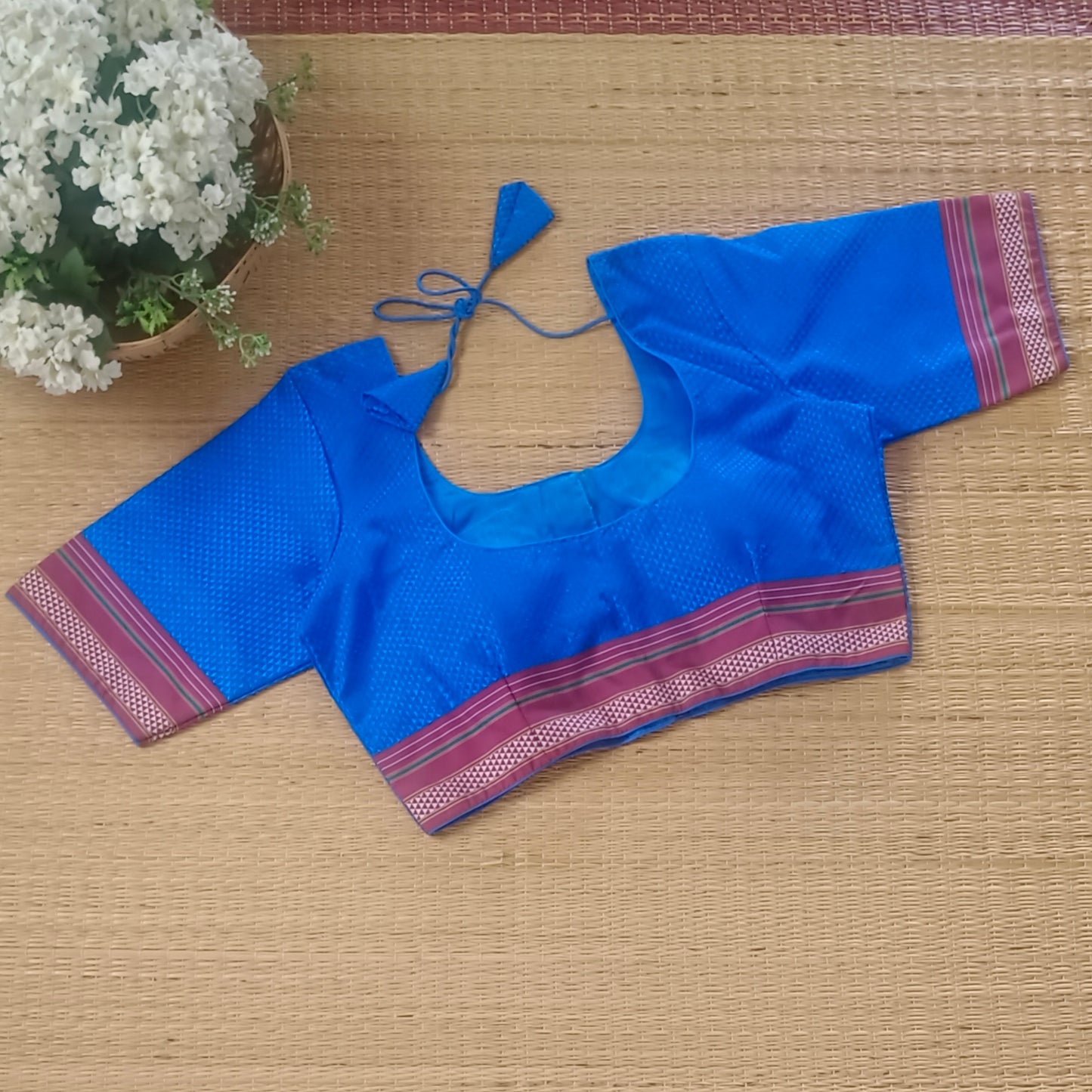 Dark Blue Kodiyal Cotton Blouse
