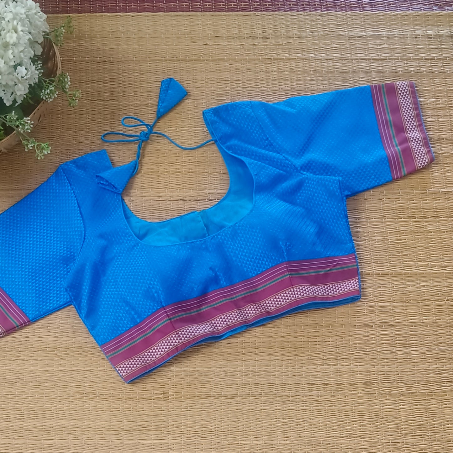 Dark Blue Kodiyal Cotton Blouse