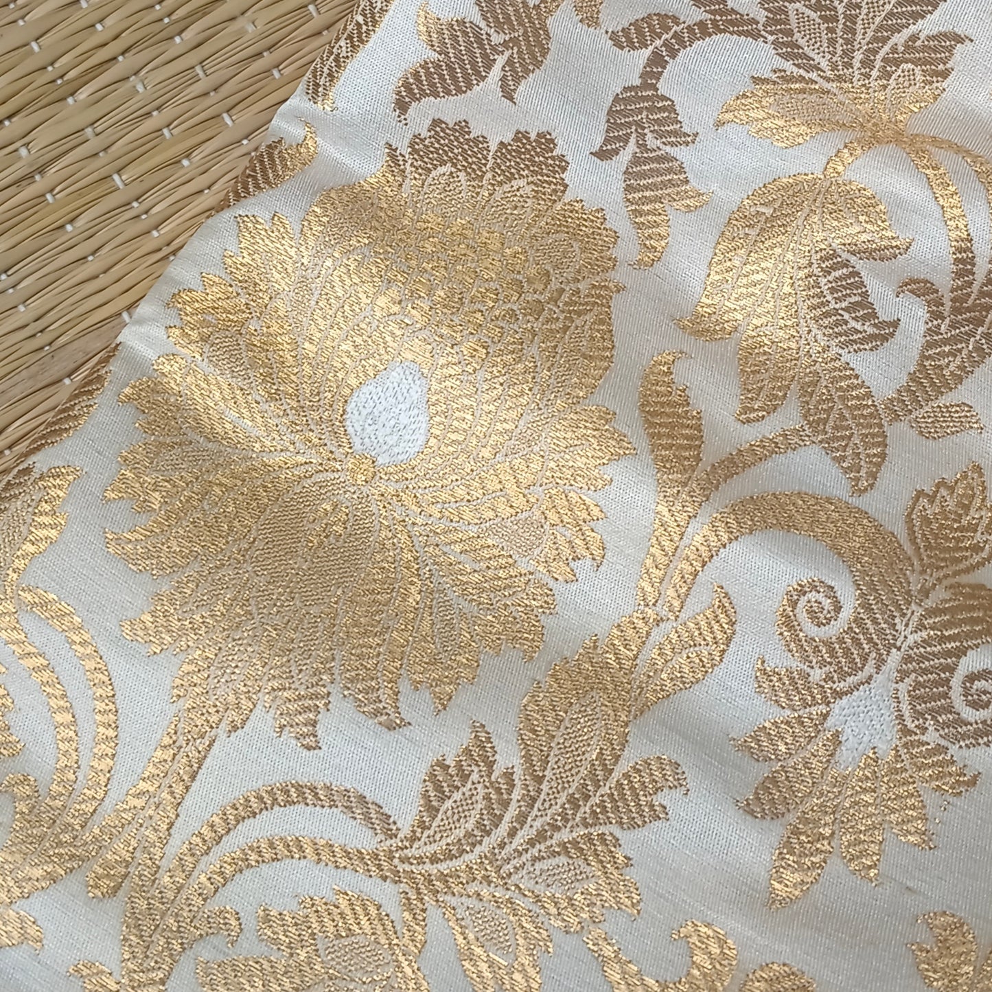Off White Brocade Blouse