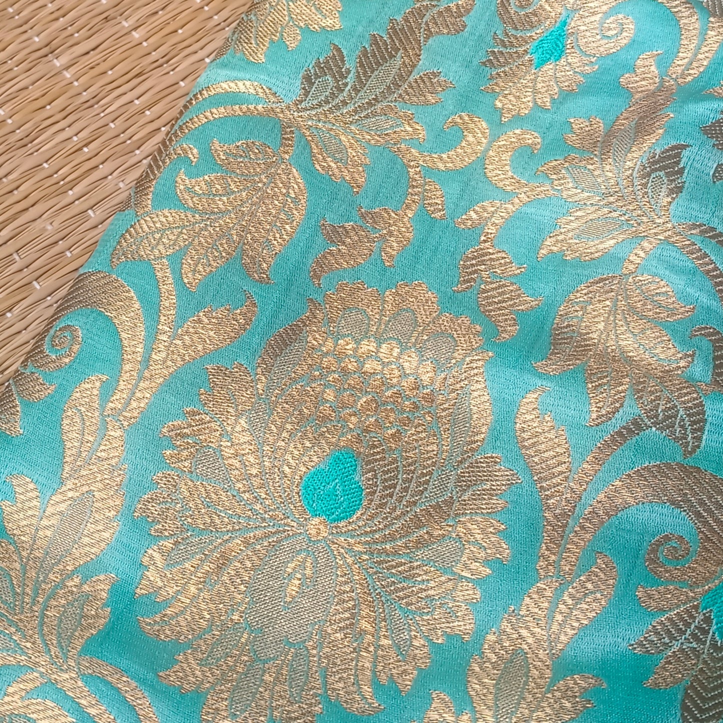 Pastel Blue Brocade Blouse