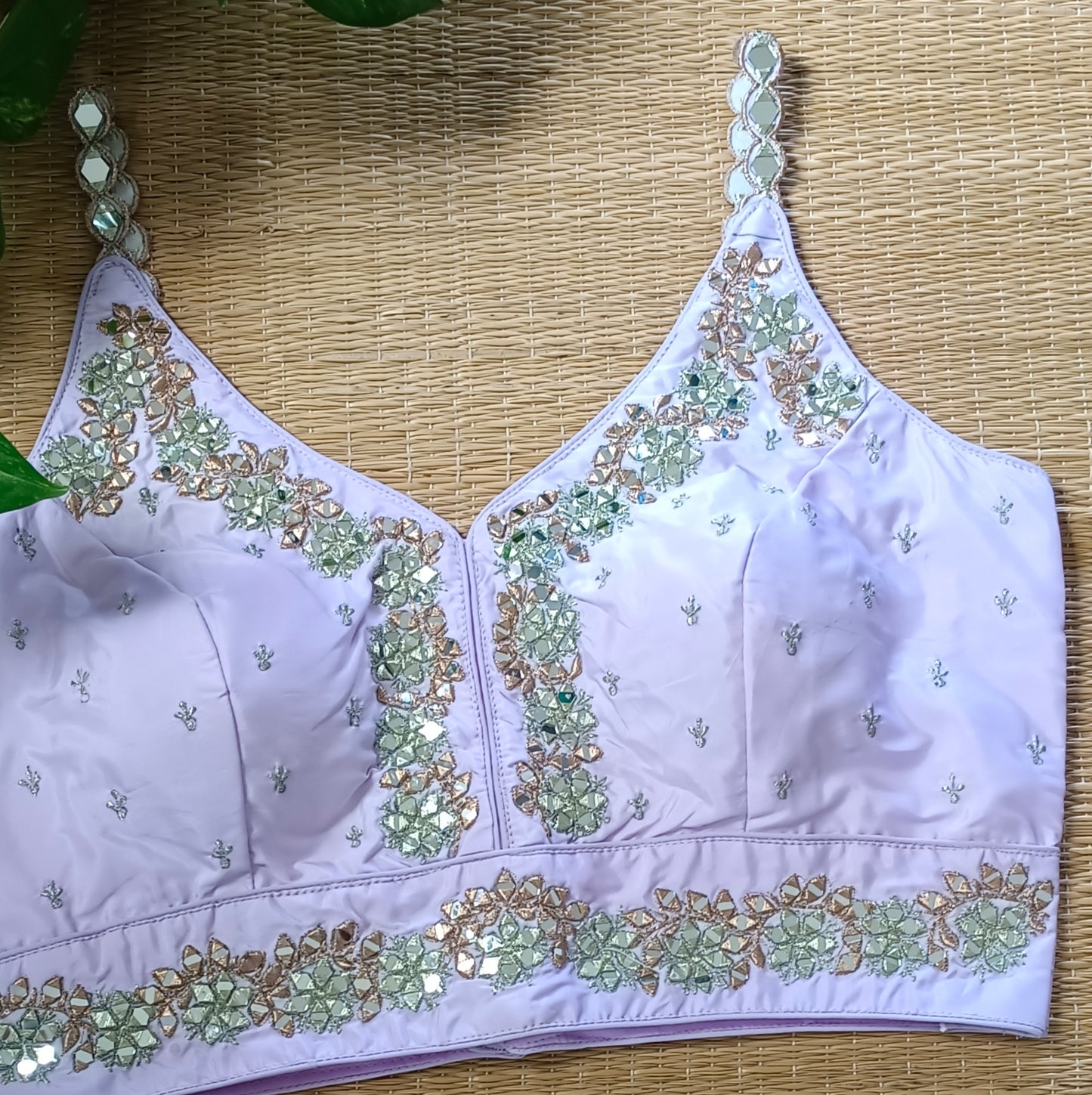 Lavender Mirror Work Blouse