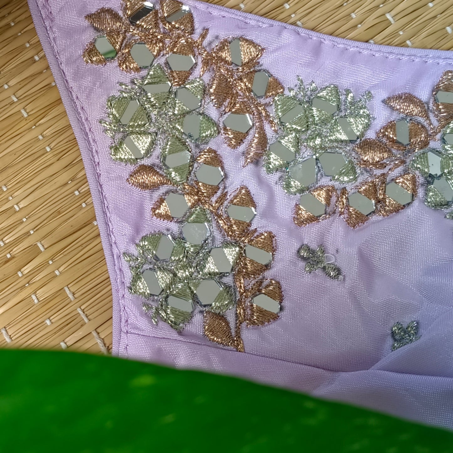 Lavender Mirror Work Blouse