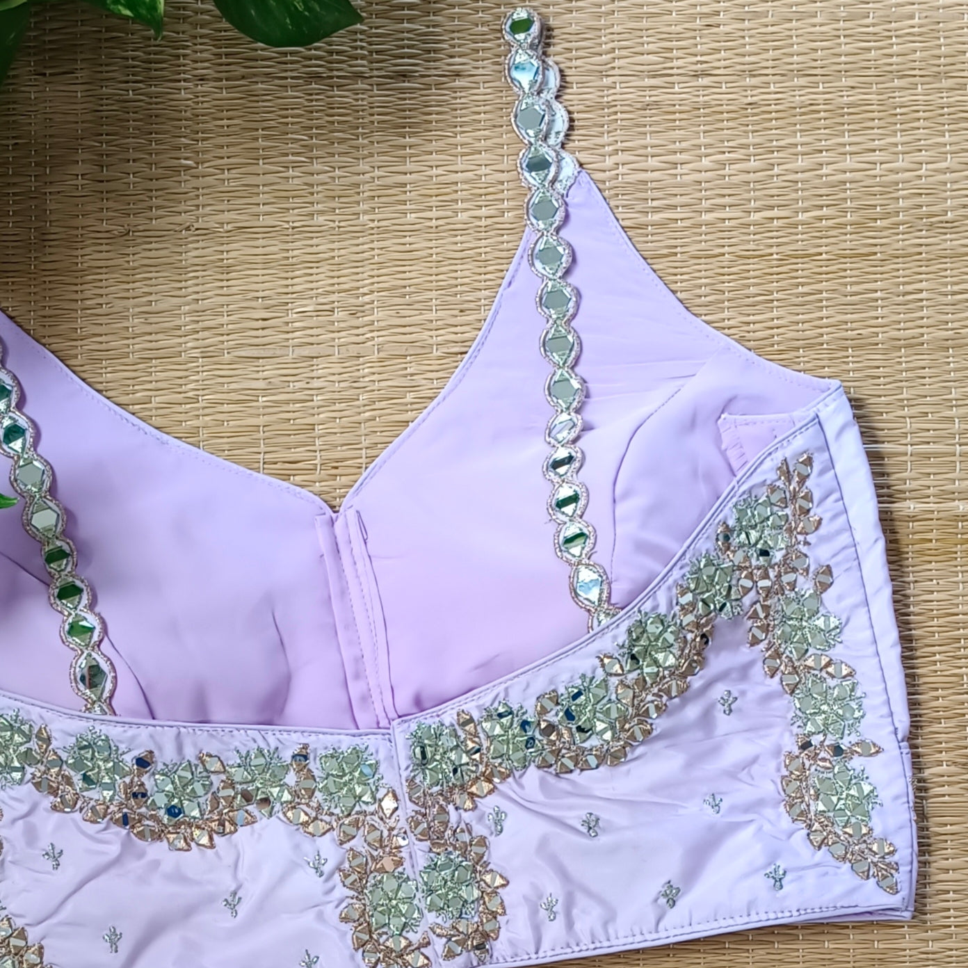 Lavender Mirror Work Blouse