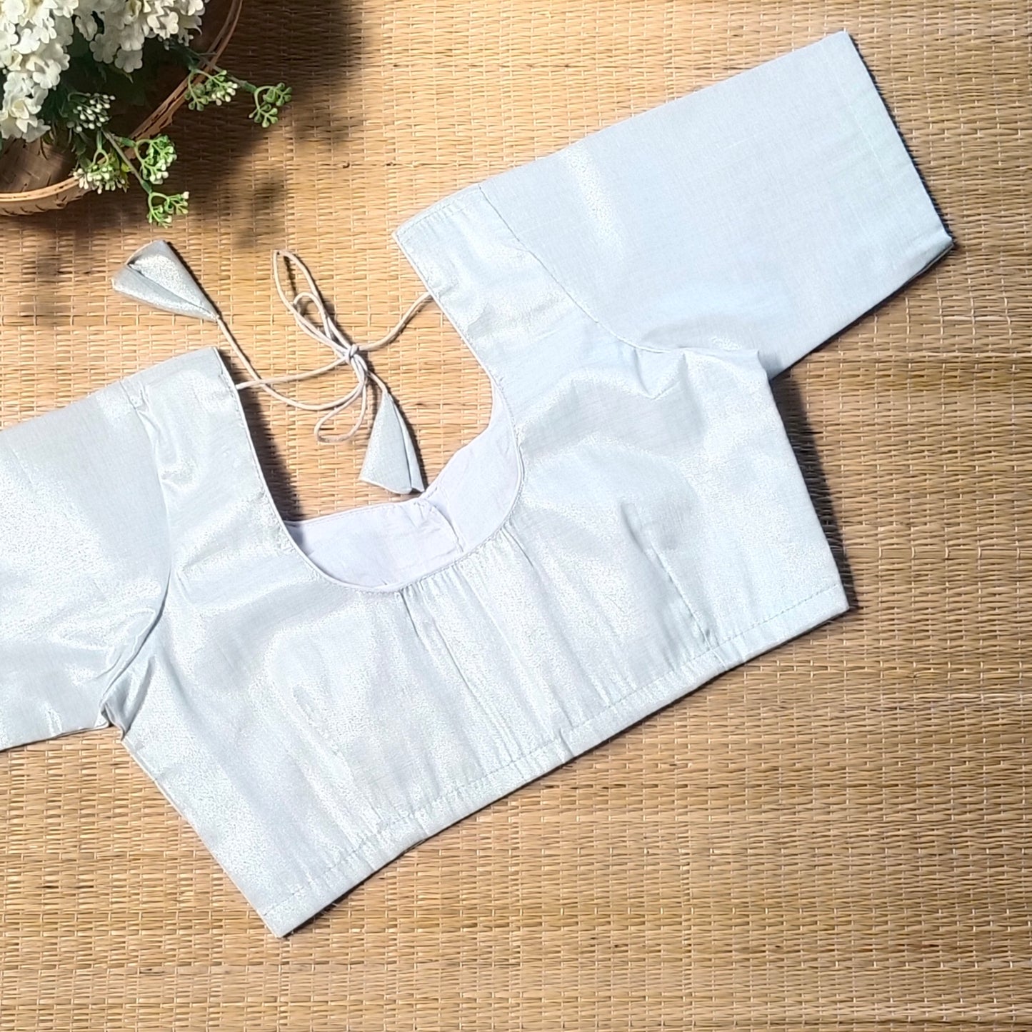 Classic Silver Tissue Blouse