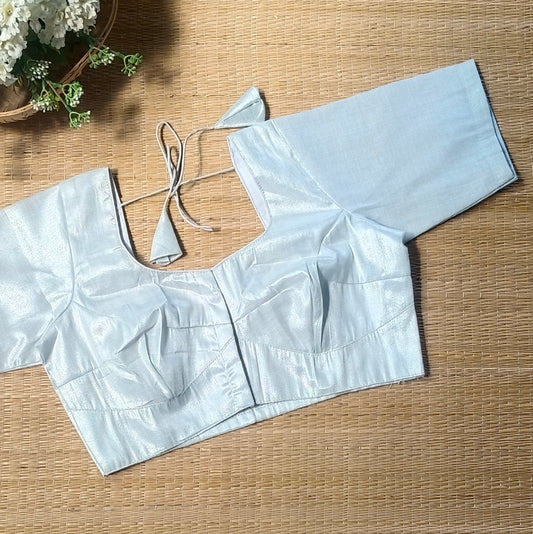 Classic Silver Tissue Blouse