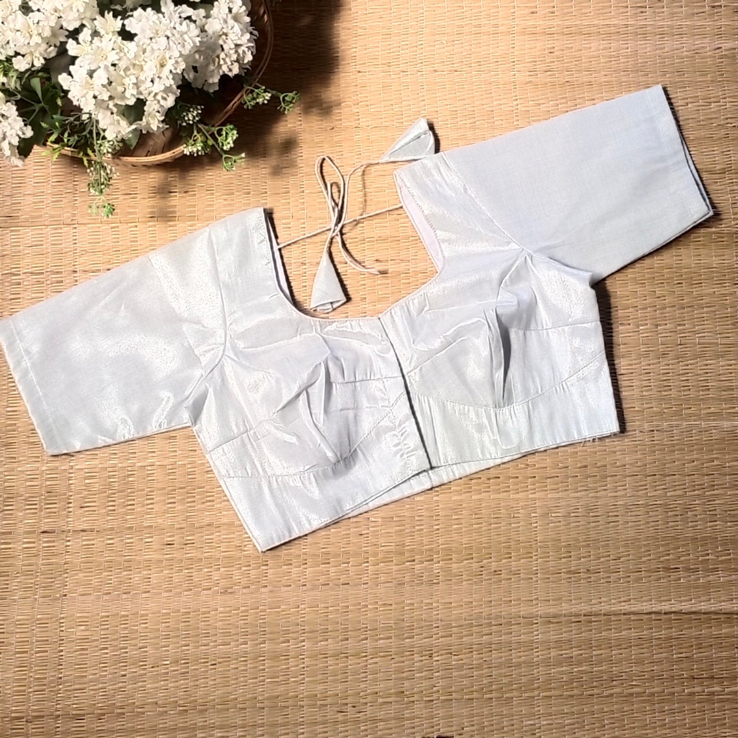 Classic Silver Tissue Blouse