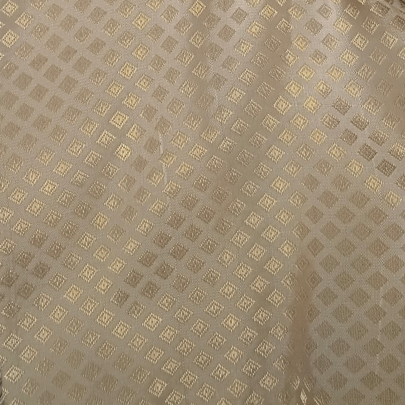 Golden Back Elastic Brocade Blouse