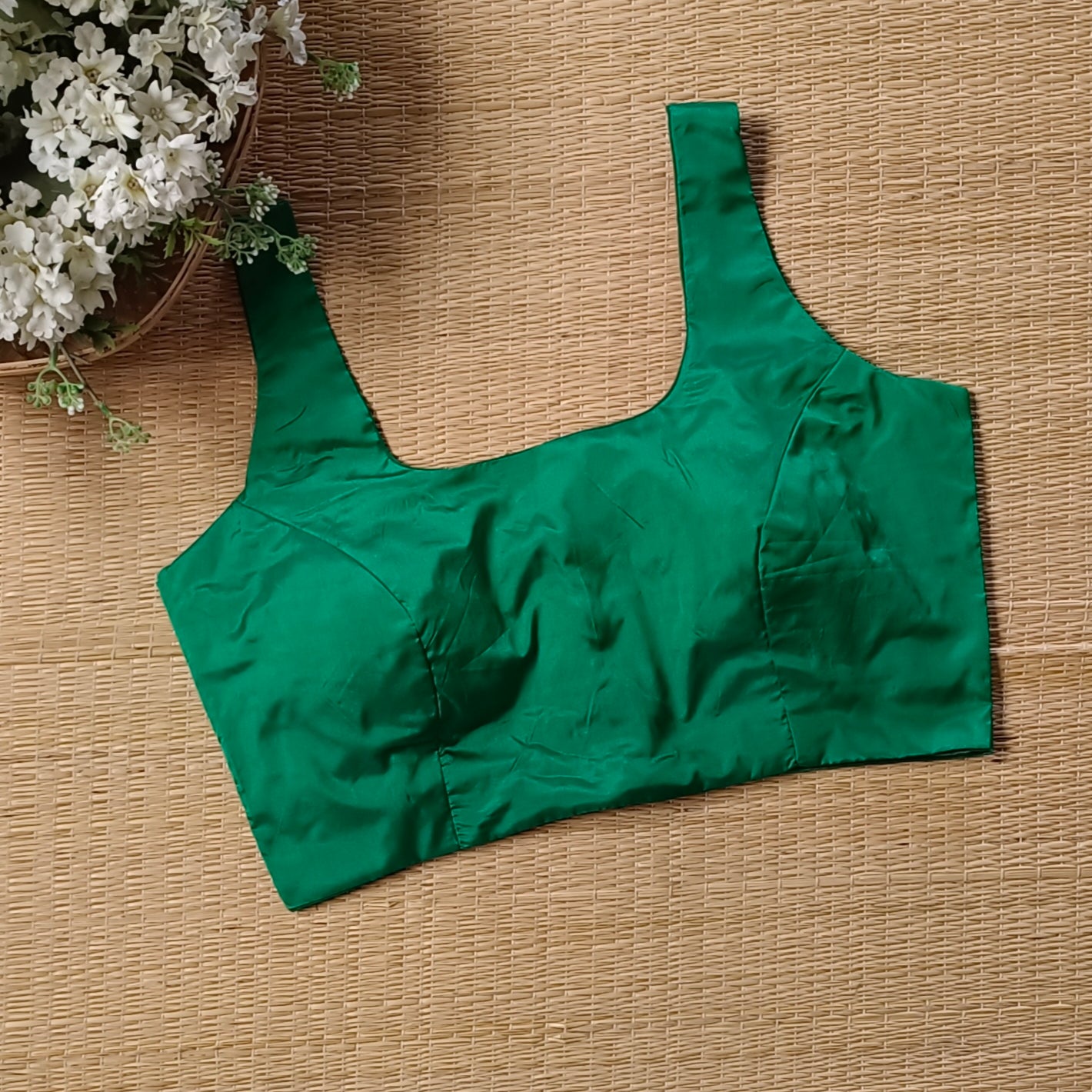 Leaf Green Classic Sleeveless Blouse