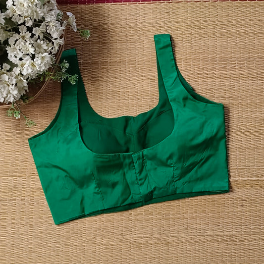 Leaf Green Classic Sleeveless Blouse