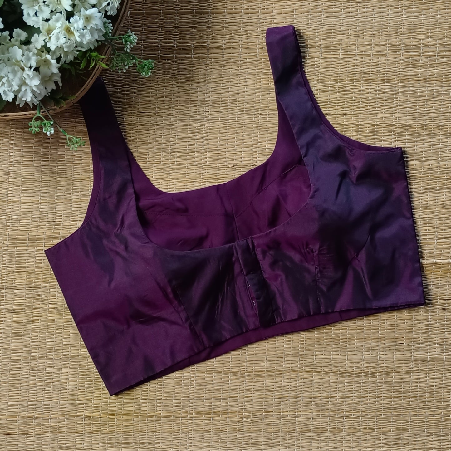 Dark Wine Classic Sleeveless Blouse