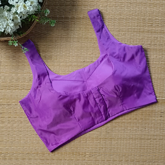 Purple Classic Sleeveless Blouse