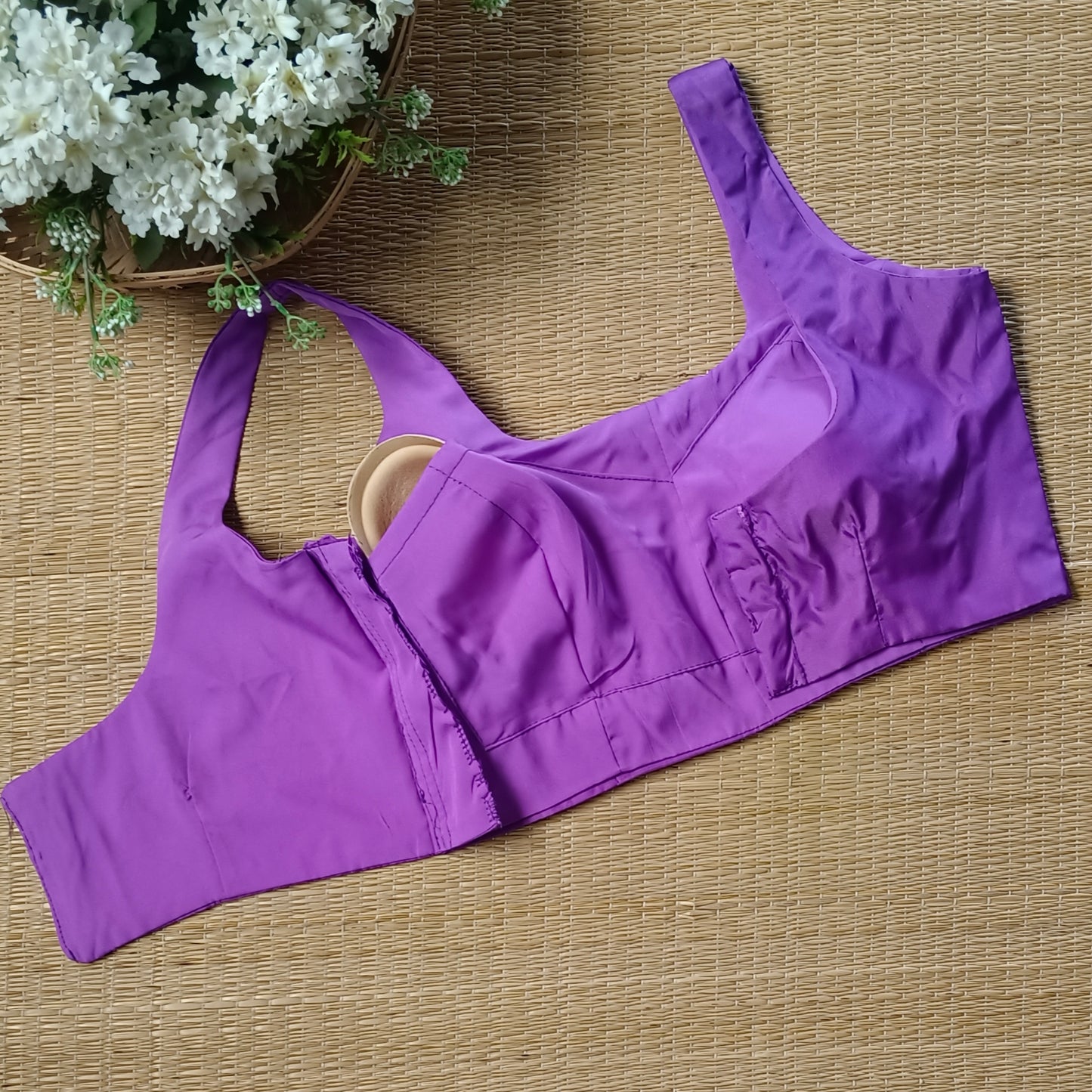 Purple Classic Sleeveless Blouse