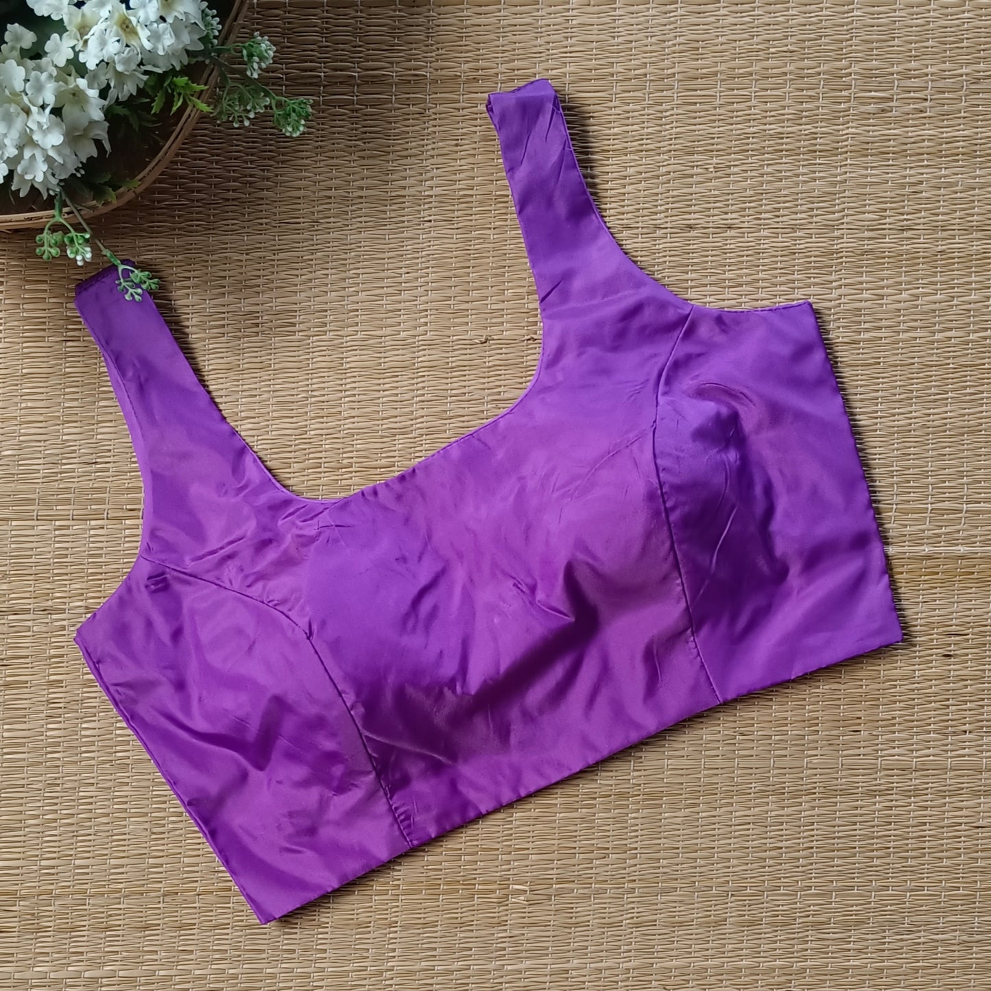 Purple Classic Sleeveless Blouse