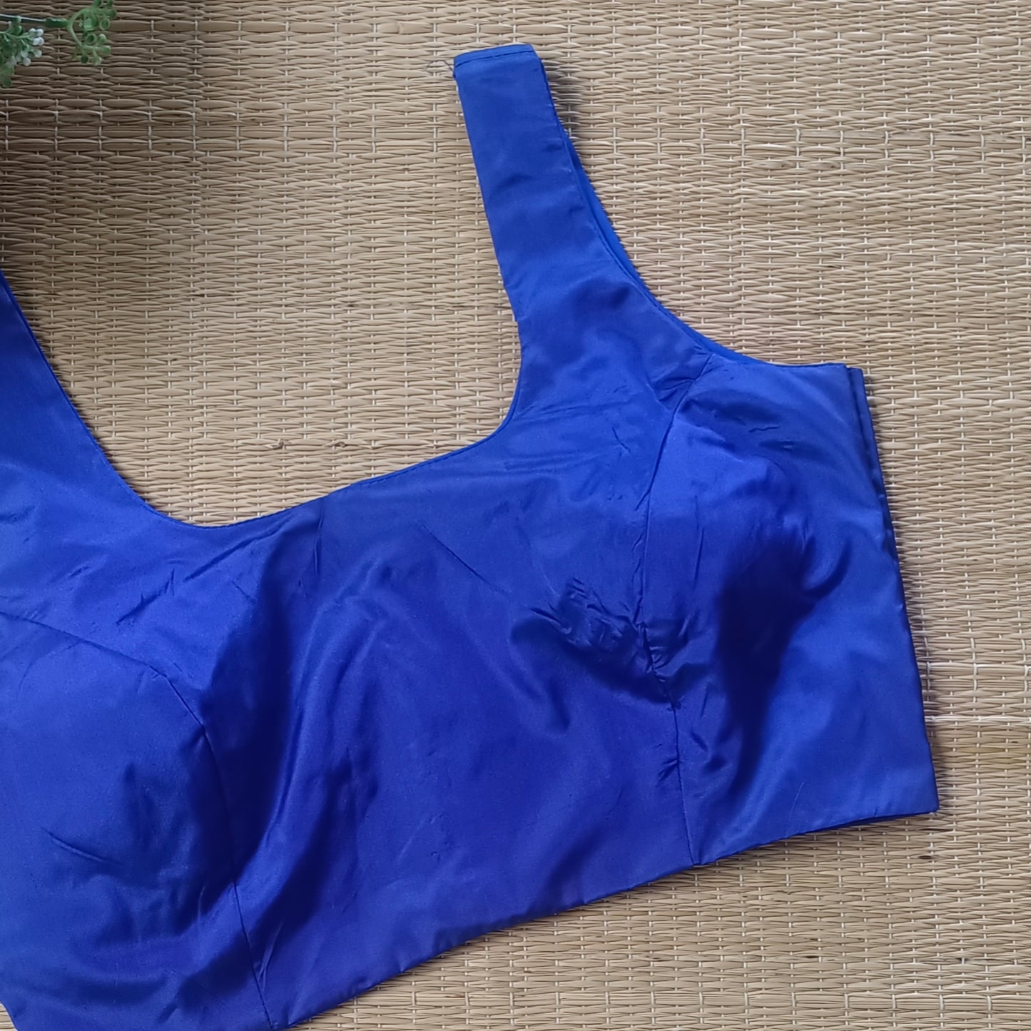 Royal Blue Classic Sleeveless Blouse