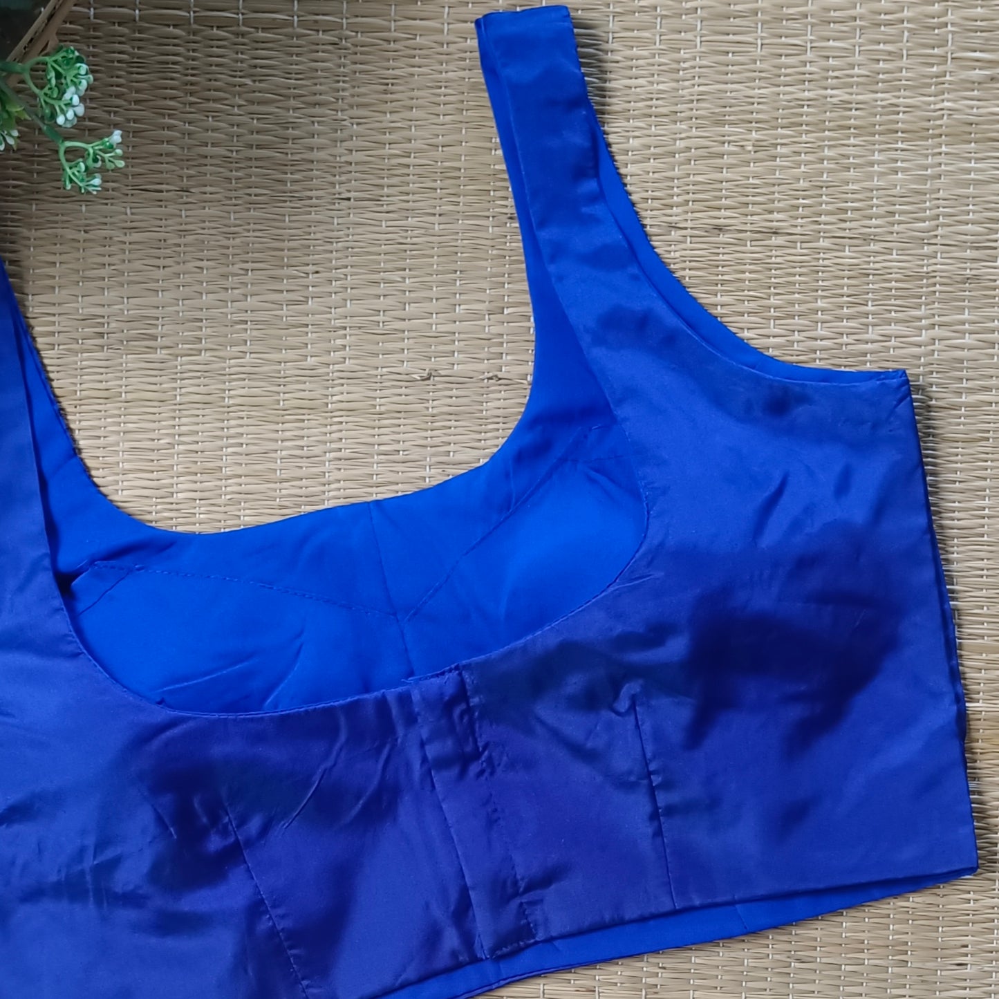 Royal Blue Classic Sleeveless Blouse