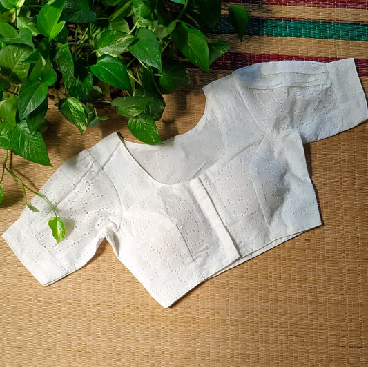 White Hakoba Cotton Blouse