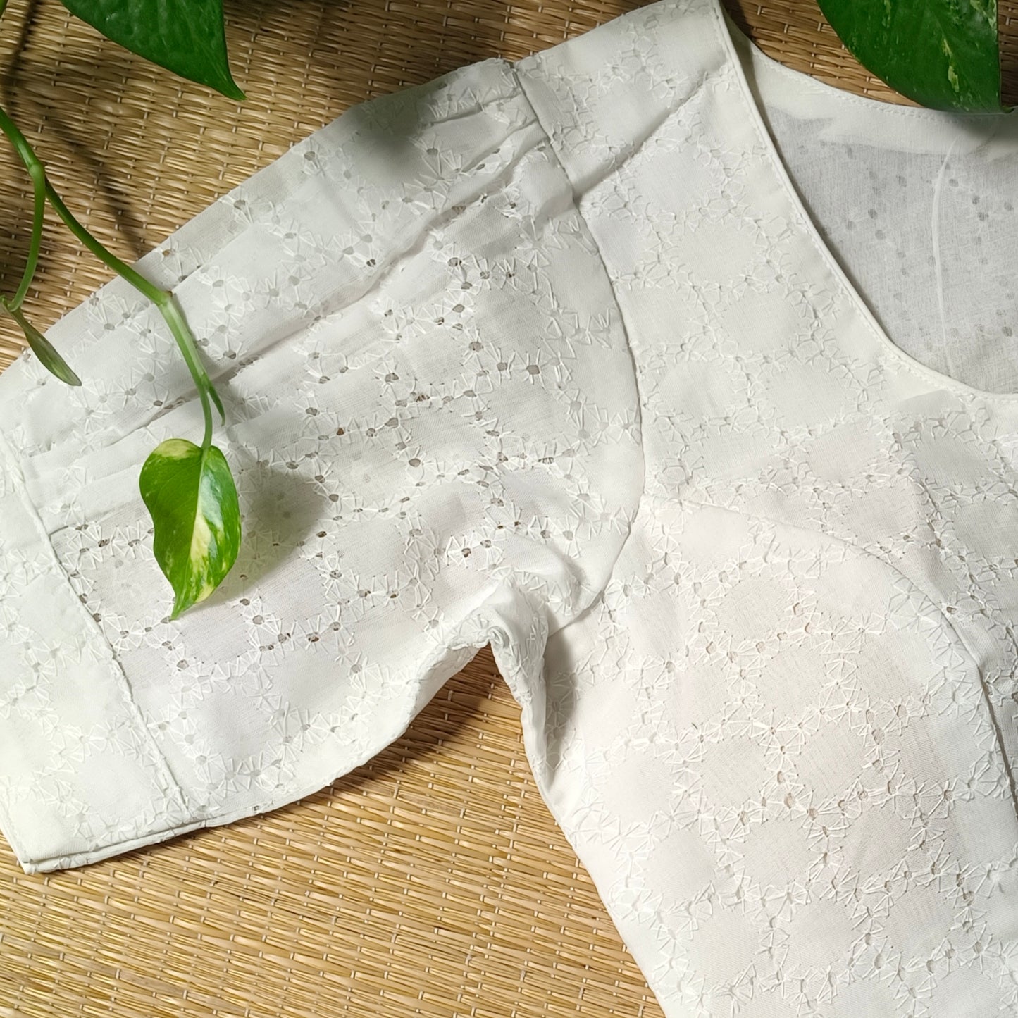 White Hakoba Cotton Blouse