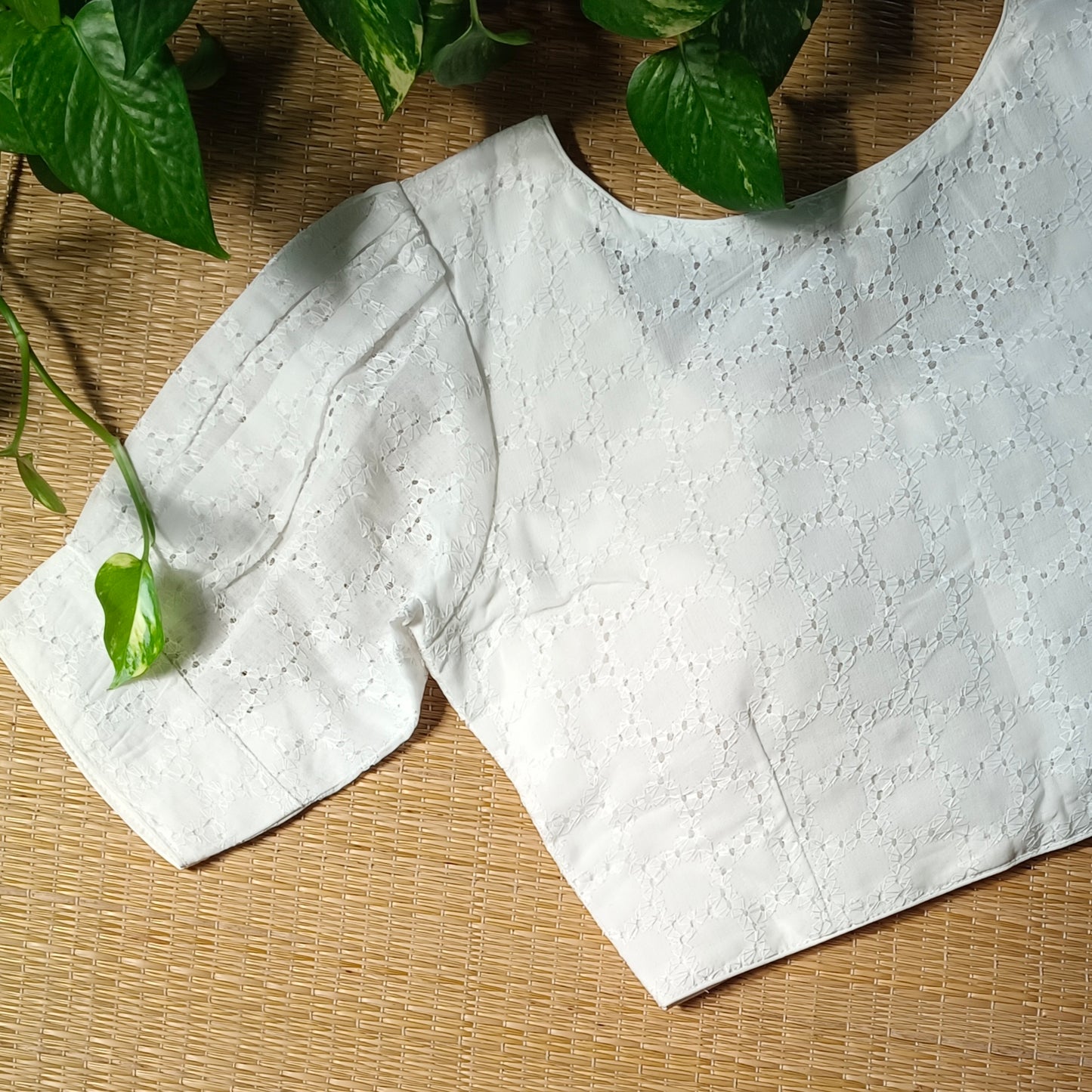 White Hakoba Cotton Blouse