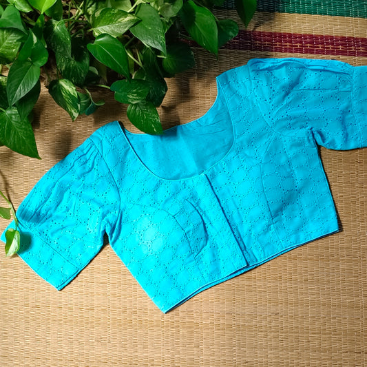 Blue Hakoba Cotton Blouse