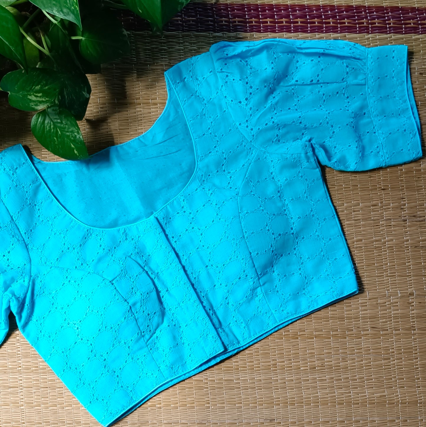 Blue Hakoba Cotton Blouse