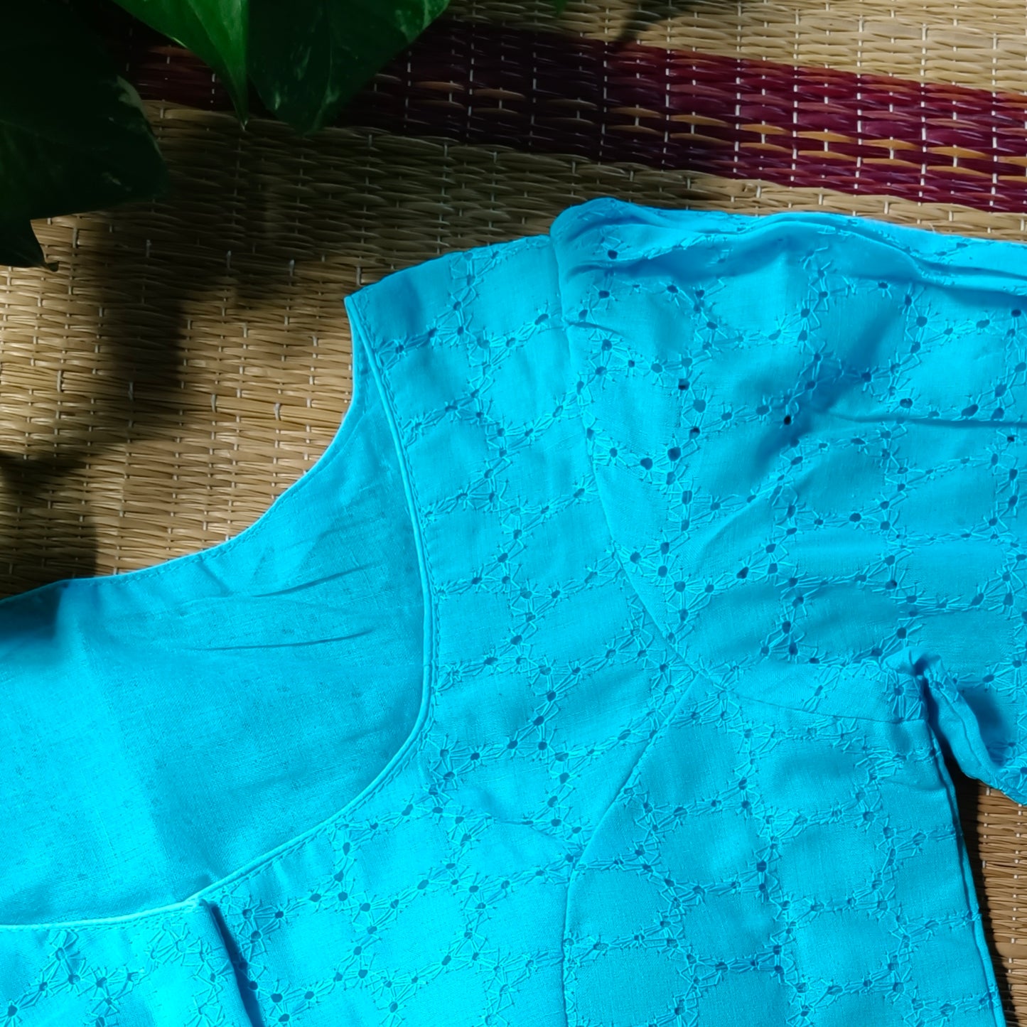 Blue Hakoba Cotton Blouse