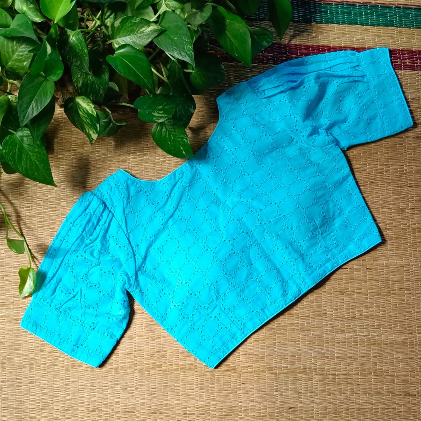 Blue Hakoba Cotton Blouse