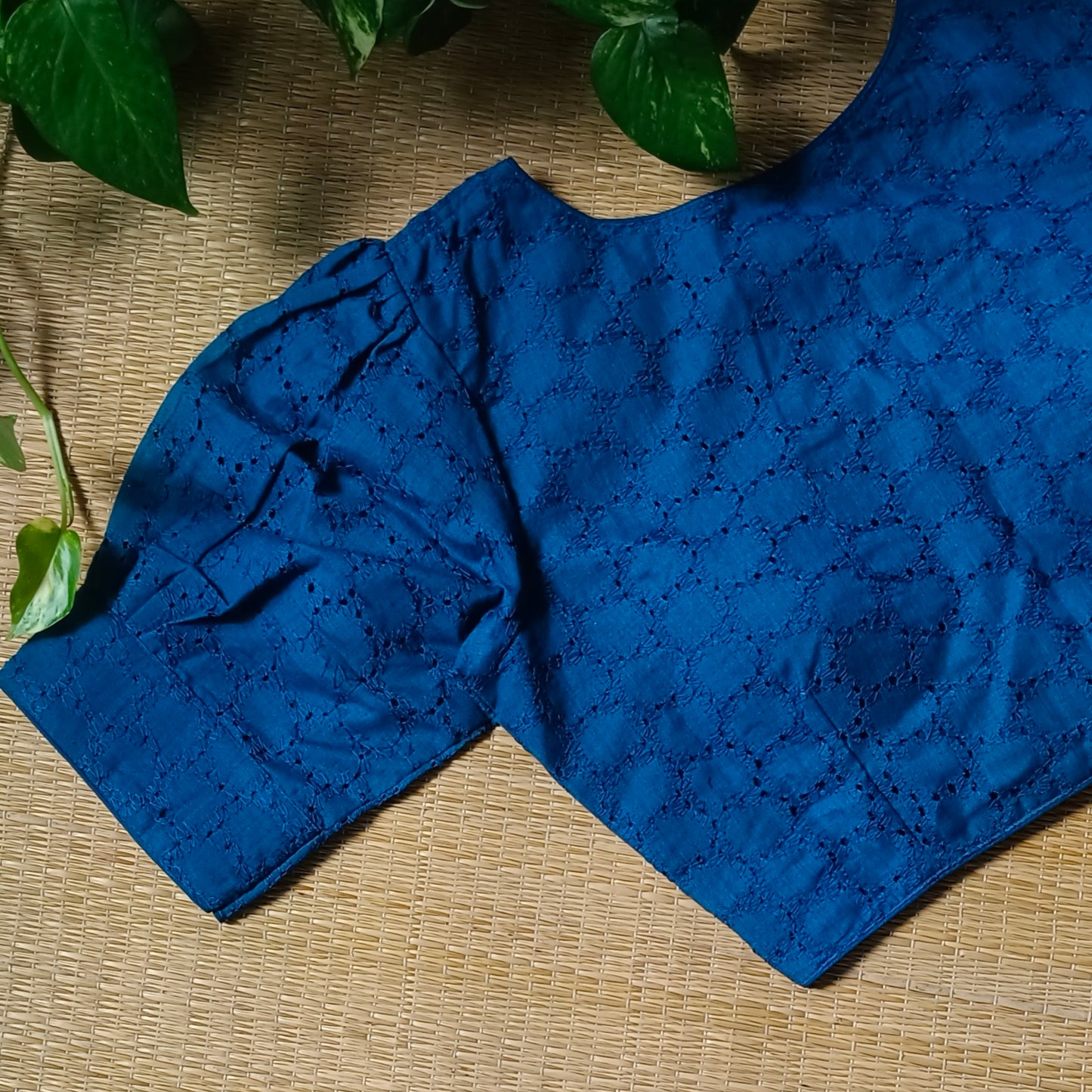 Dark Blue Hakoba Cotton Blouse