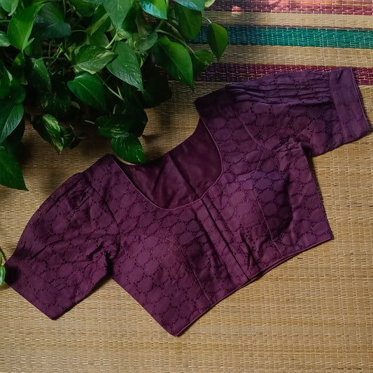 Light Brown Hakoba Cotton Blouse