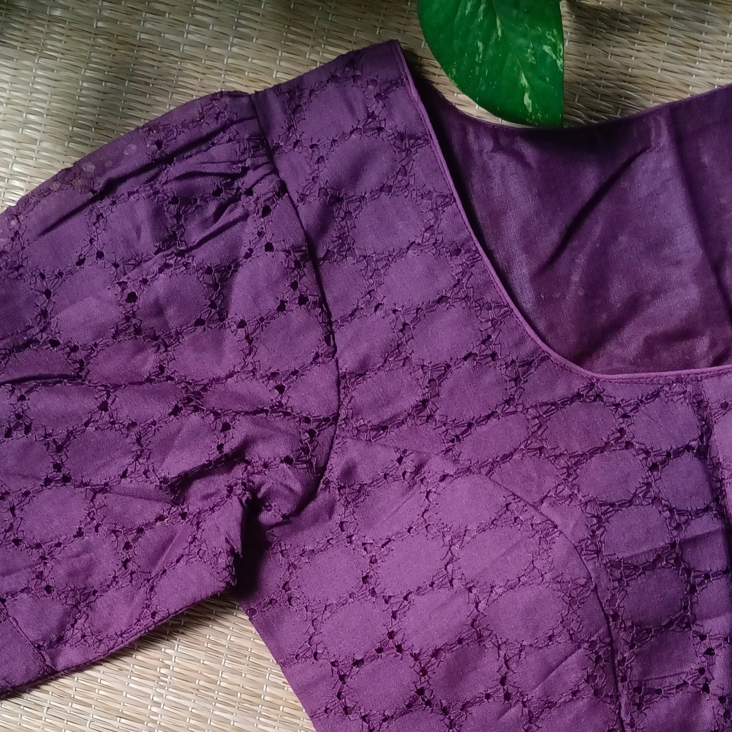 Light Brown Hakoba Cotton Blouse