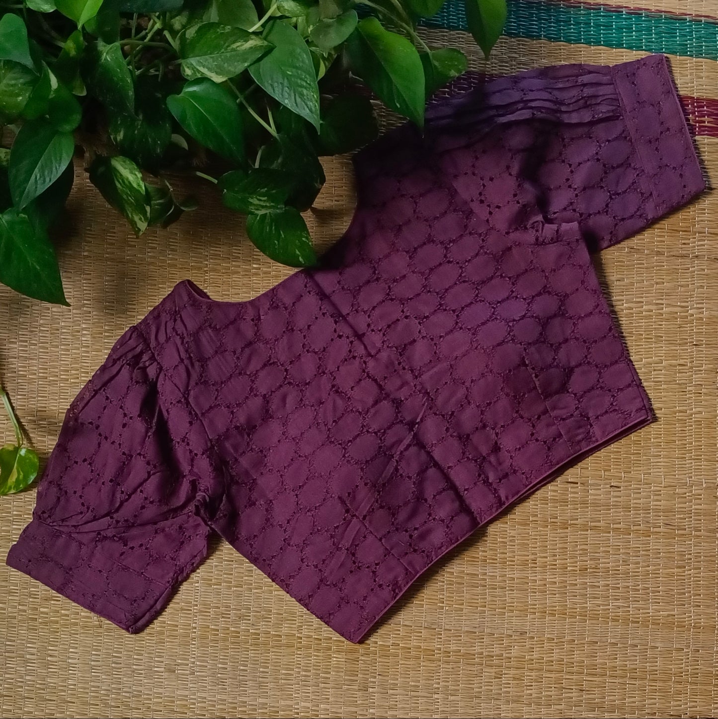 Light Brown Hakoba Cotton Blouse