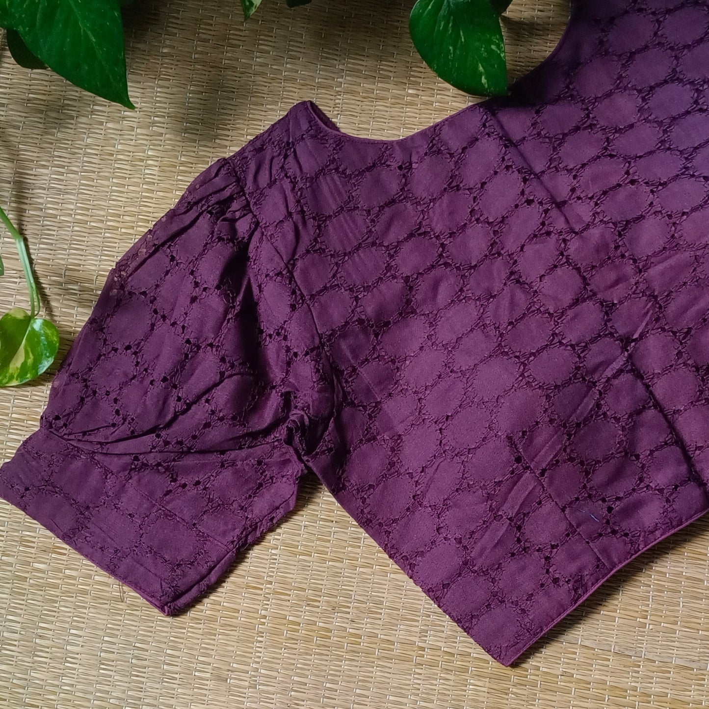 Light Brown Hakoba Cotton Blouse