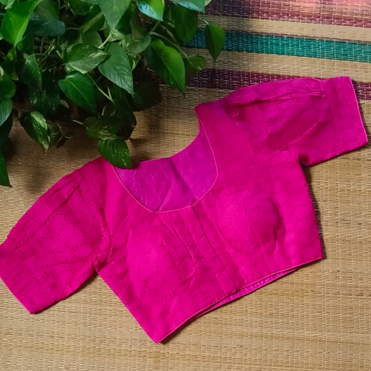 Rani Pink Hakoba Cotton Blouse