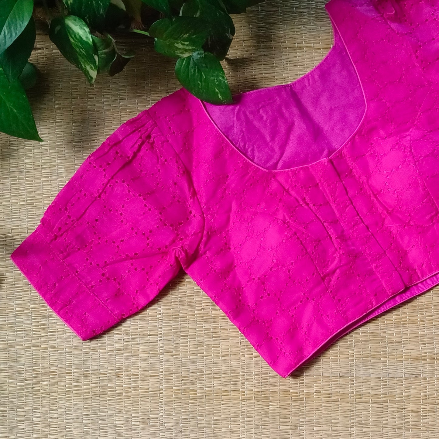 Rani Pink Hakoba Cotton Blouse