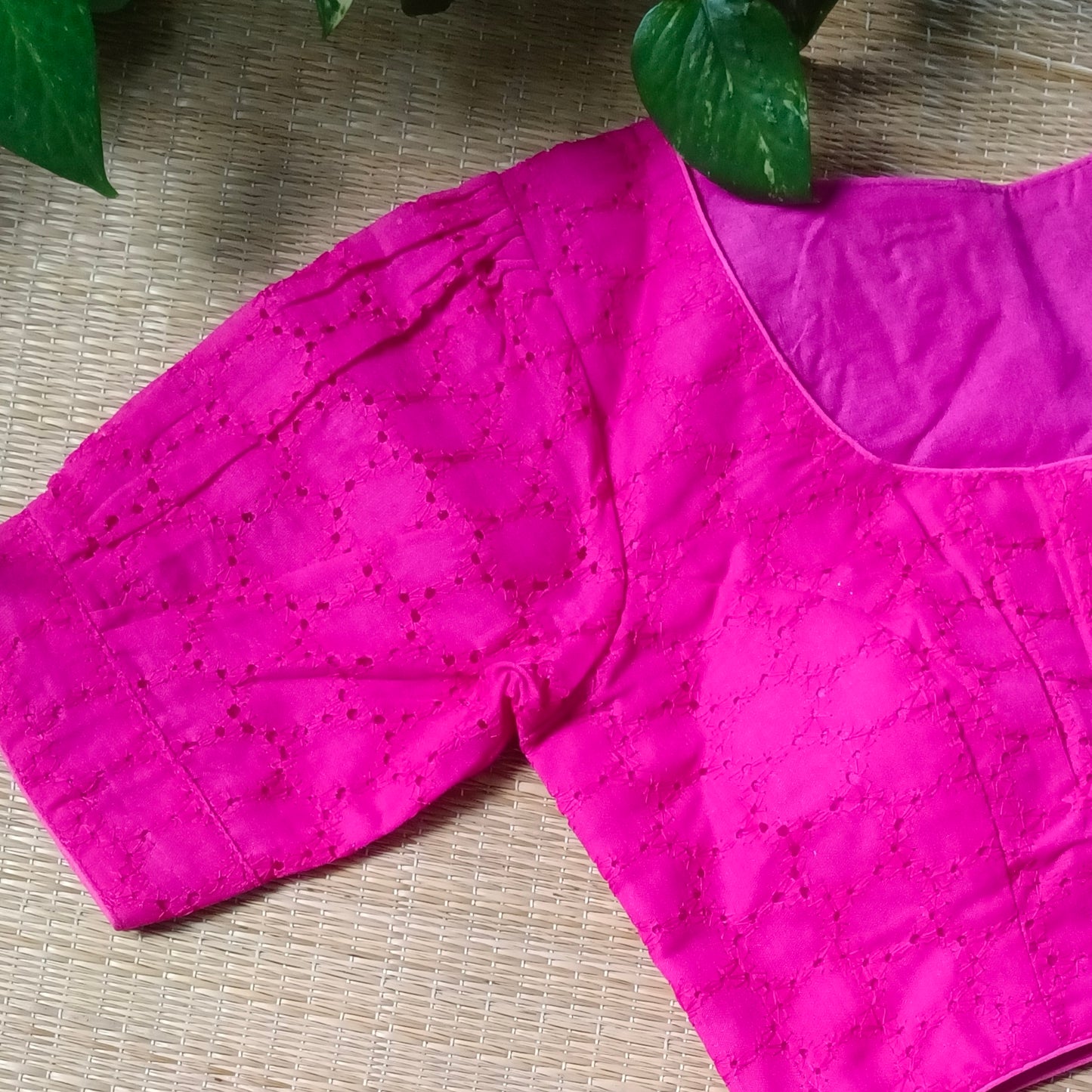 Rani Pink Hakoba Cotton Blouse