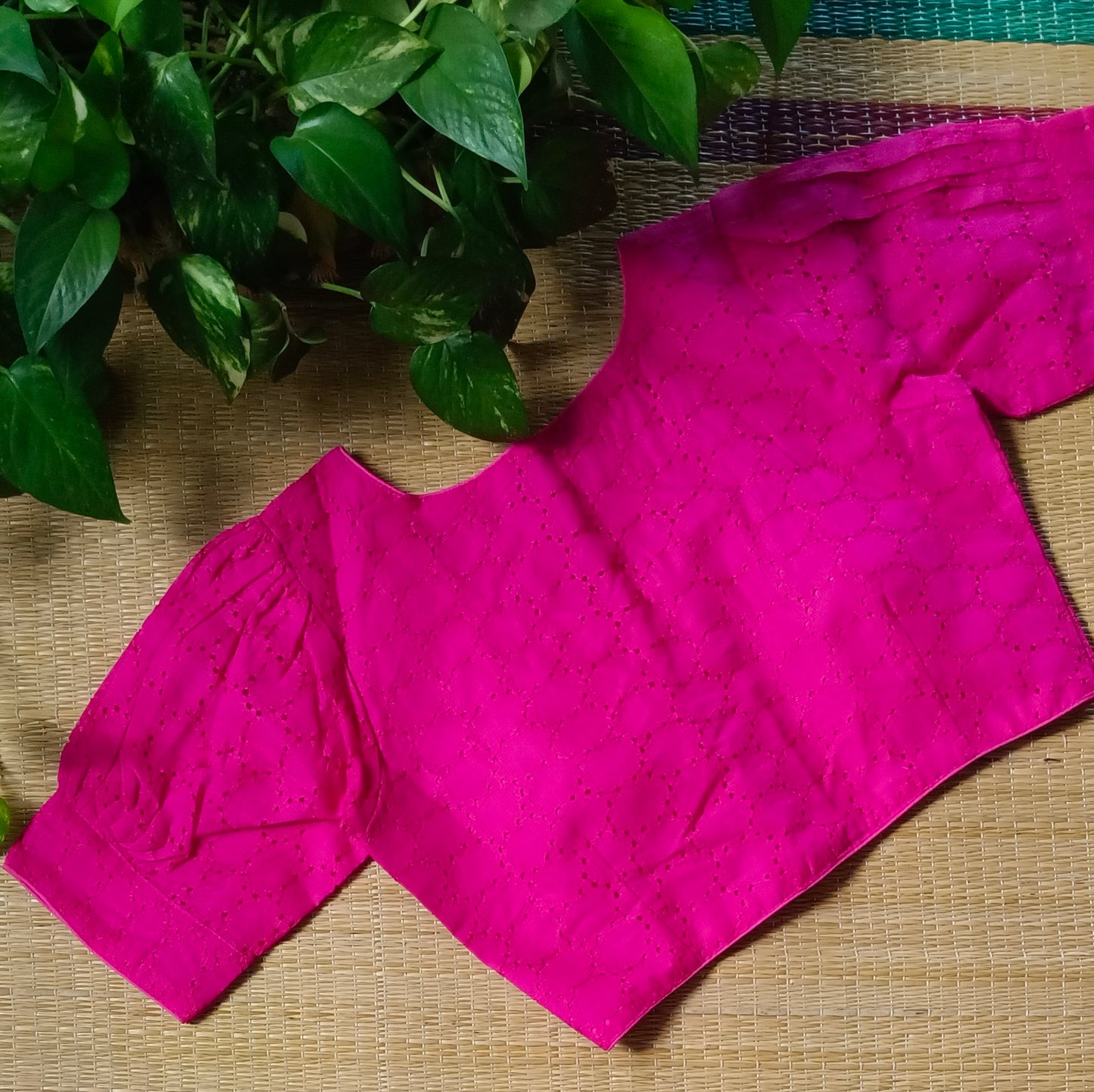 Rani Pink Hakoba Cotton Blouse