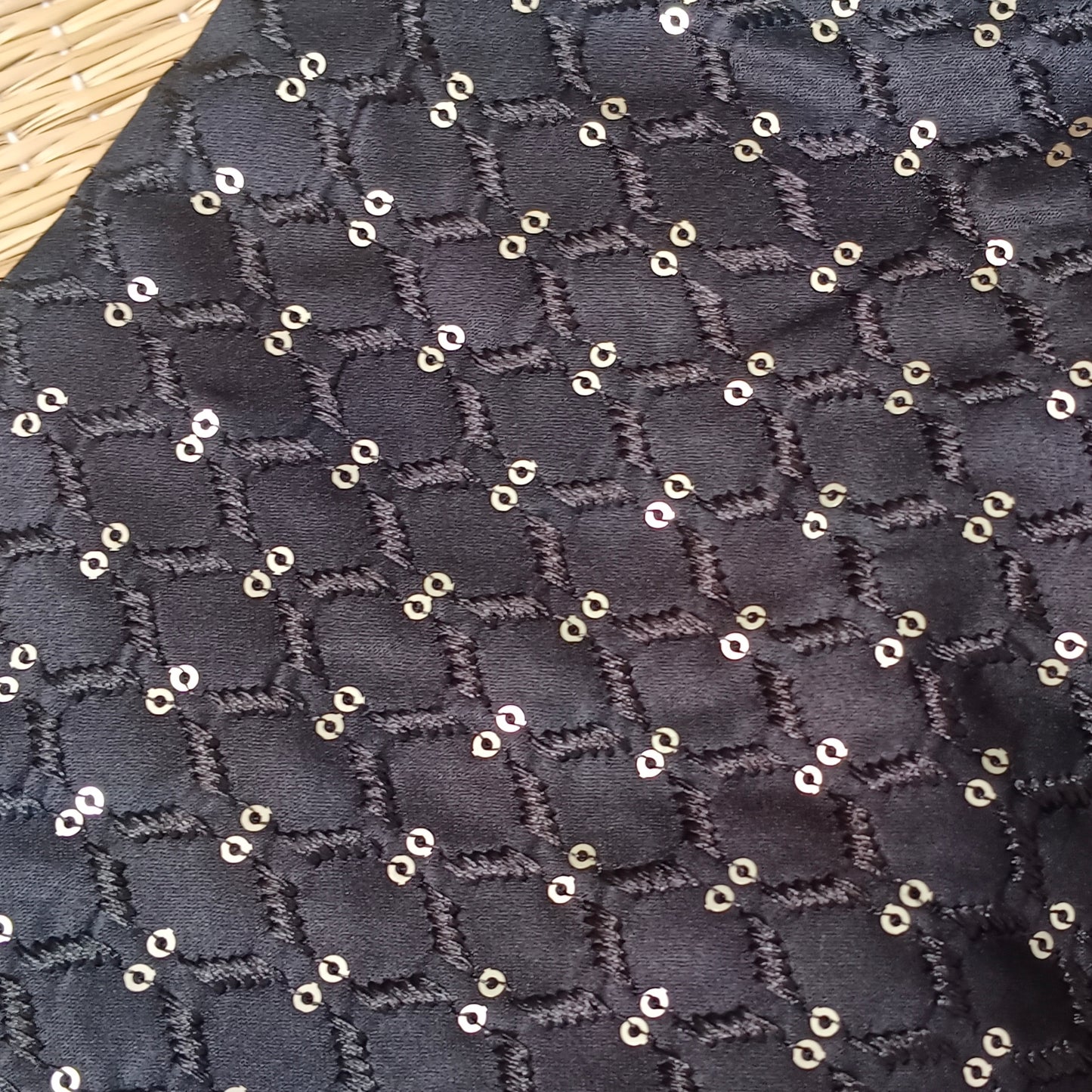 Black Semi Silk Sequence Blouse(assorted)