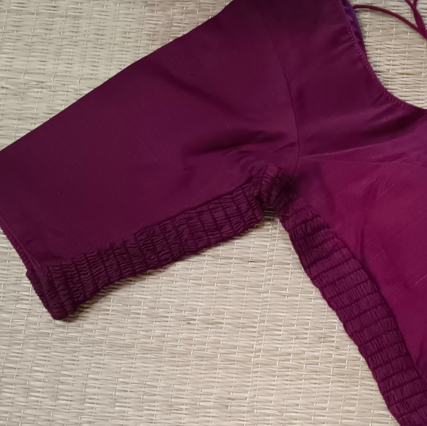 Classic mooronish brown plain flexi fit blouse